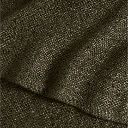 EUROPEAN FLAX ™-Certified Linen Viscose Burnt Green Full/Queen Bed Blanket