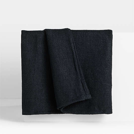 EUROPEAN FLAX â„¢-Certified Linen Viscose Deep Indigo Full/Queen Bed Blanket