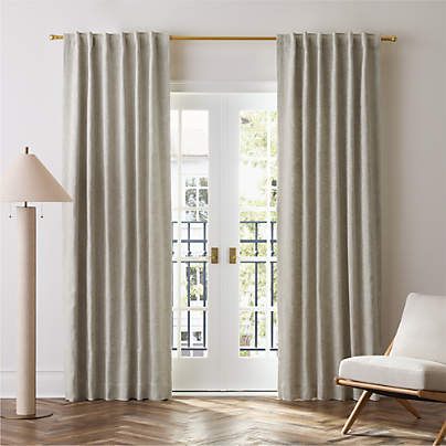 EUROPEAN FLAX ™-Certified Textured Linen Natural Blackout Window Curtain Panel 48"x108"