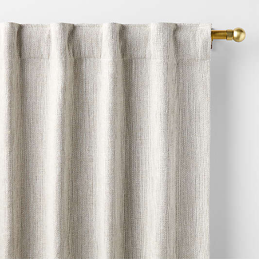 EUROPEAN FLAX ™-Certified Textured Linen Natural Window Curtain Panel