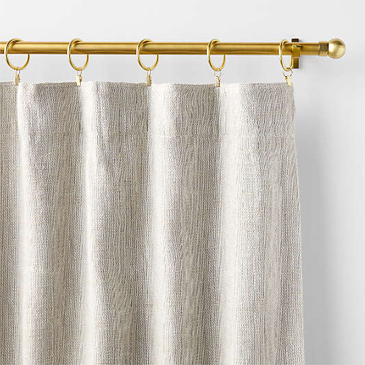 EUROPEAN FLAX ™-Certified Textured Linen Natural Window Curtain Panel 48"x108"