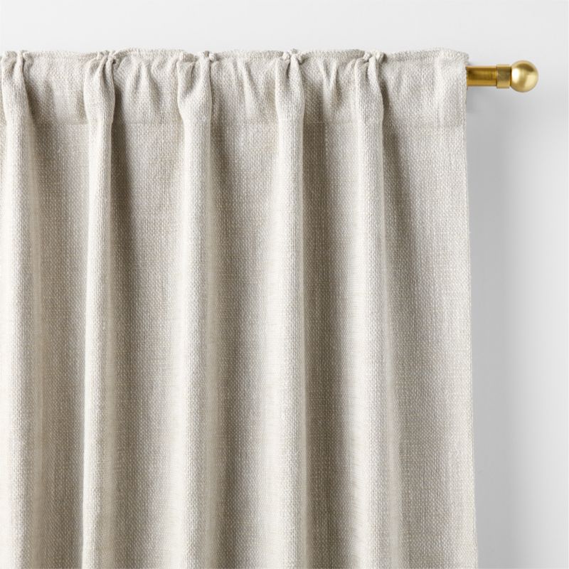 EUROPEAN FLAX ™-Certified Textured Linen Natural Window Curtain Panel 48"x84" - image 3 of 6