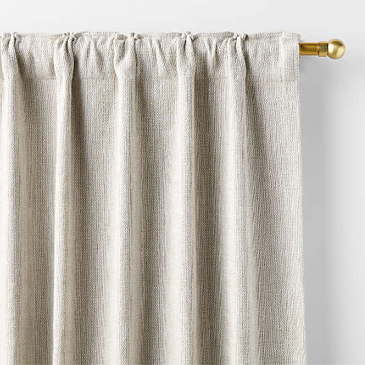 EUROPEAN FLAX ™-Certified Textured Linen Natural Window Curtain Panel