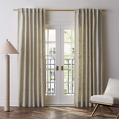 EUROPEAN FLAX ™-Certified Textured Linen Natural Window Curtain Panel 48"x120"