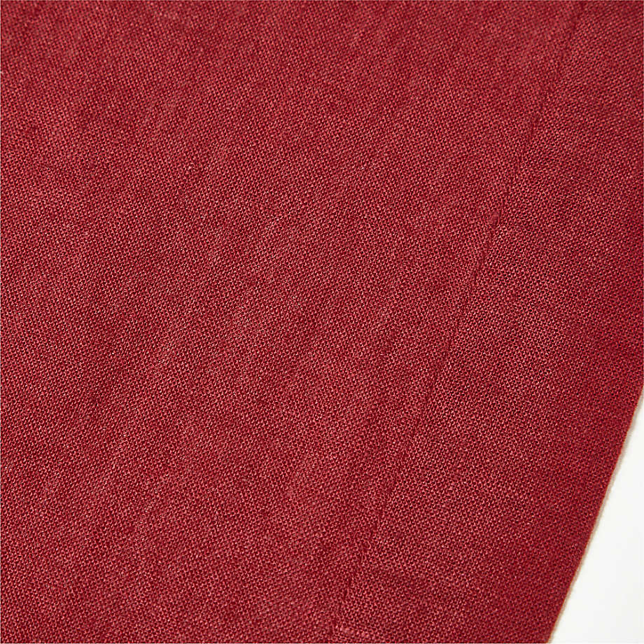 Marin Garnet Red EUROPEAN FLAX -Certified Linen Table Runner +