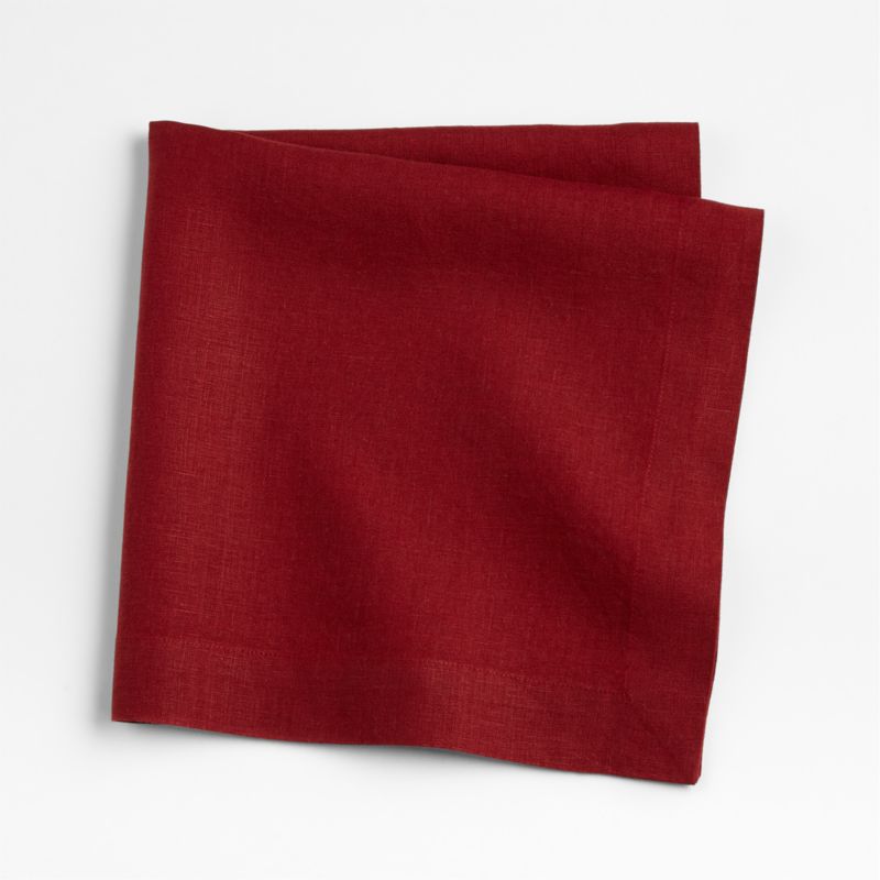 Marin Garnet Red EUROPEAN FLAX ™-Certified Linen Napkin