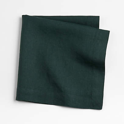 Green Trees Botanical Linen Table Napkins (set of 6)