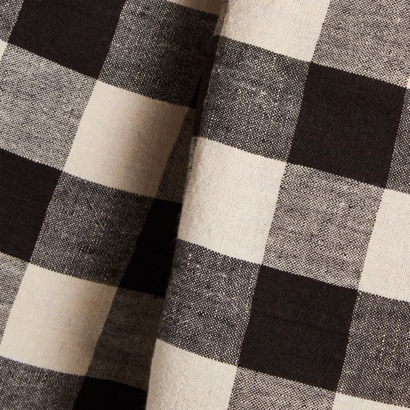 Marin Black and Natural EUROPEAN FLAX -Certified Linen Buffalo Check ...