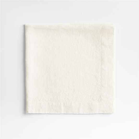 Marin Arctic Ivory EUROPEAN FLAX ™-Certified Linen Napkin, Set of 8