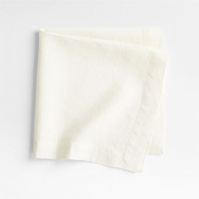 View Marin Arctic Ivory EUROPEAN FLAX -Certified Linen Napkin details