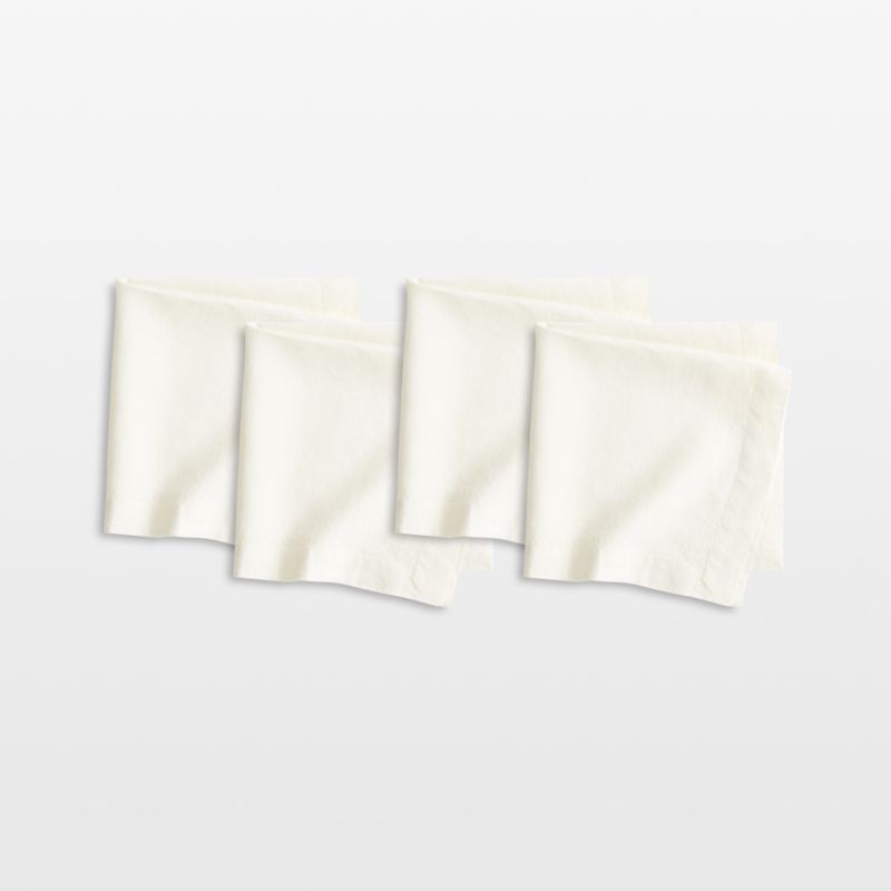 Marin Arctic Ivory EUROPEAN FLAX ™-Certified Linen Napkin, Set of 4 - image 0 of 6