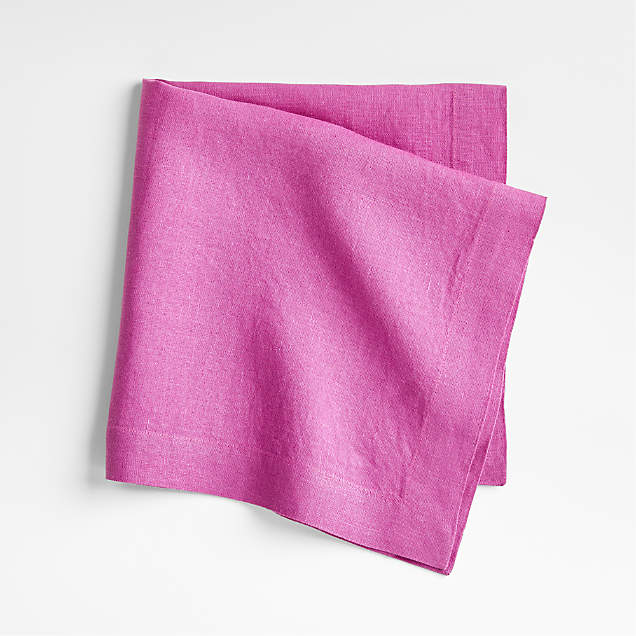 Marin Summer's Pink Linen Napkin + Reviews Crate & Barrel
