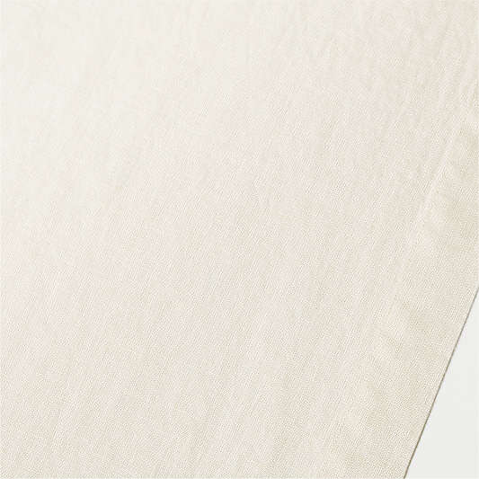 Marin 90" Arctic Ivory EUROPEAN FLAX â„¢-Certified Linen Runner
