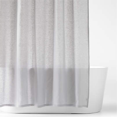 Pewter Grey EUROPEAN FLAX ™-Certified Linen Shower Curtain