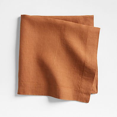 View Marin Almond Brown EUROPEAN FLAX ™-Certified Linen Napkin details