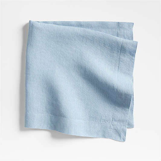 Marin Light Blue EUROPEAN FLAX ™-Certified Linen Napkins, Set of 4