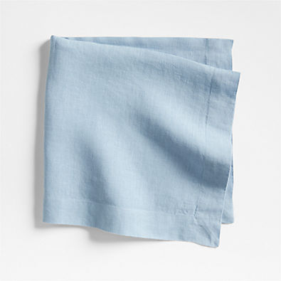 View Marin Light Blue EUROPEAN FLAX -Certified Linen Napkin details