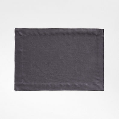 View Marin Storm Grey European Flax ®-Certified Linen Placemat details