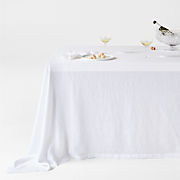 Marin Warm Natural Oversized European Flax ®-Certified Linen Tablecloth