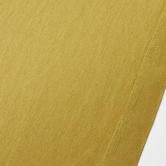 Marin 120" Olive Yellow EUROPEAN FLAX ™-Certified Linen Table Runner