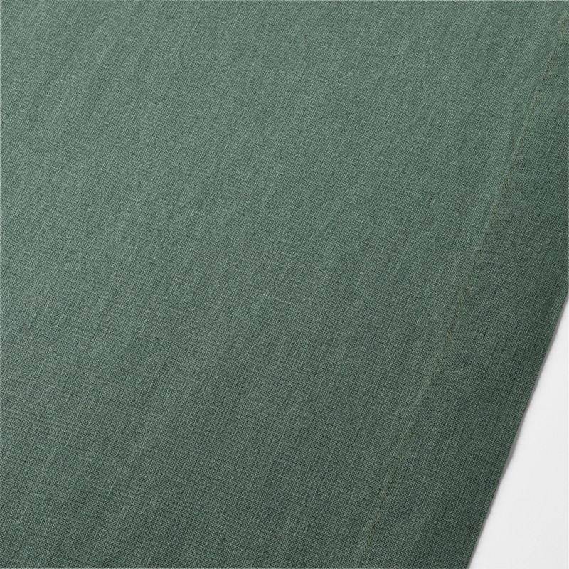 Marin 120" Pine Green European Flax ®-Certified Linen Table Runner