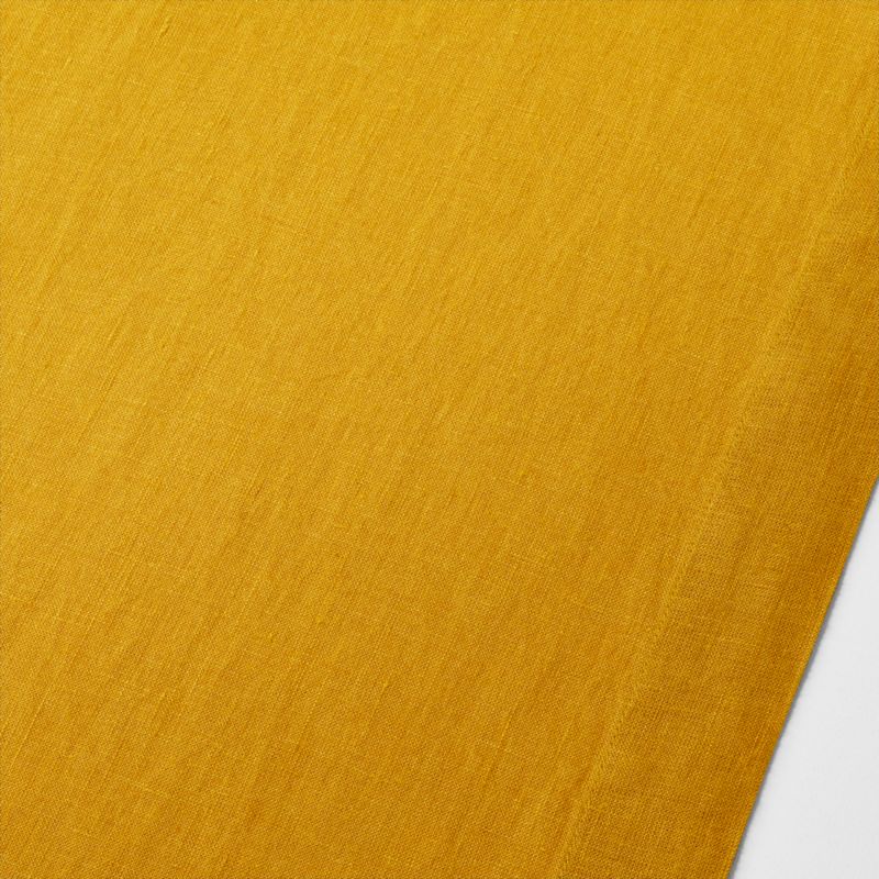 Marin 120" Saffron Yellow European Flax ®-Certified Linen Table Runner