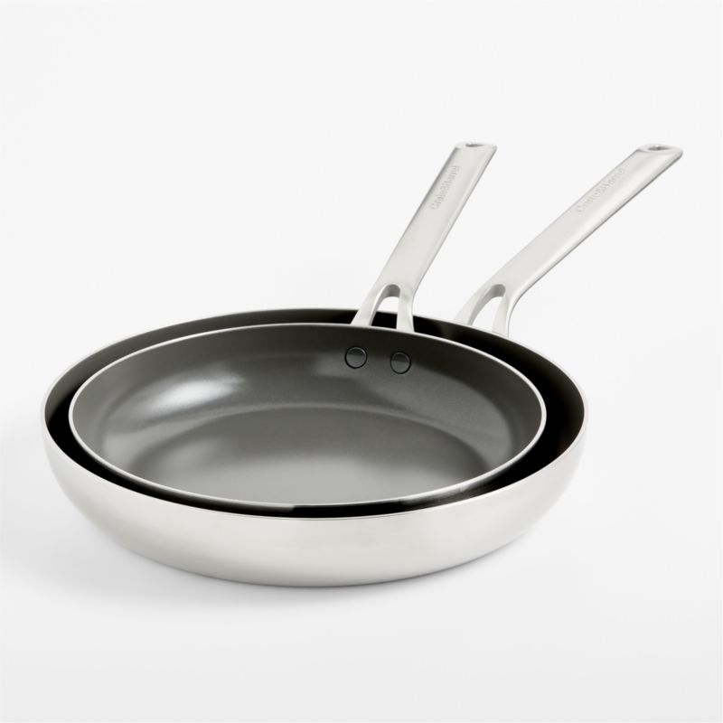 Crate & Barrel EvenCook Stainless ™ 10" and 12" Ceramic Nonstick Fry Pan Set - image 2 of 3