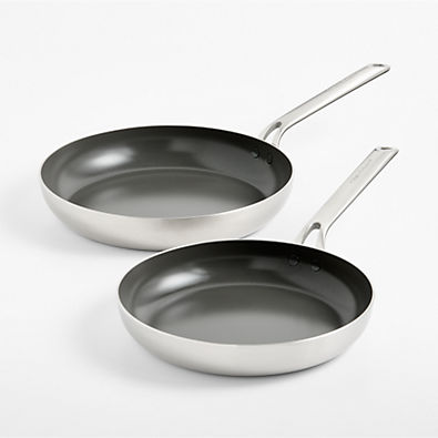 View Crate & Barrel EvenCook Stainless ™ 10" and 12" Ceramic Nonstick Fry Pan Set details
