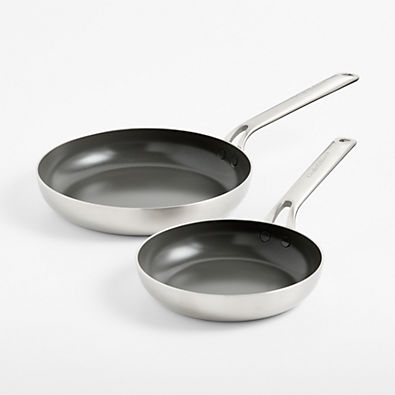 View Crate & Barrel EvenCook Stainless ™ 8" and 10" Ceramic Nonstick Fry Pan Set details