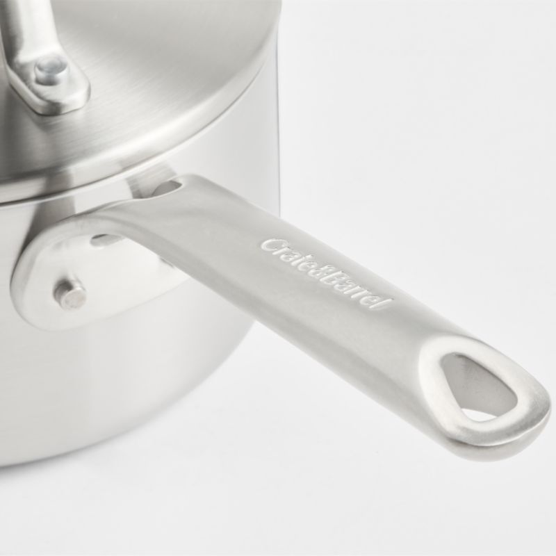 Crate & Barrel EvenCook Stainless™1.66-Qt. Stainless Steel Saucepan - image 3 of 4