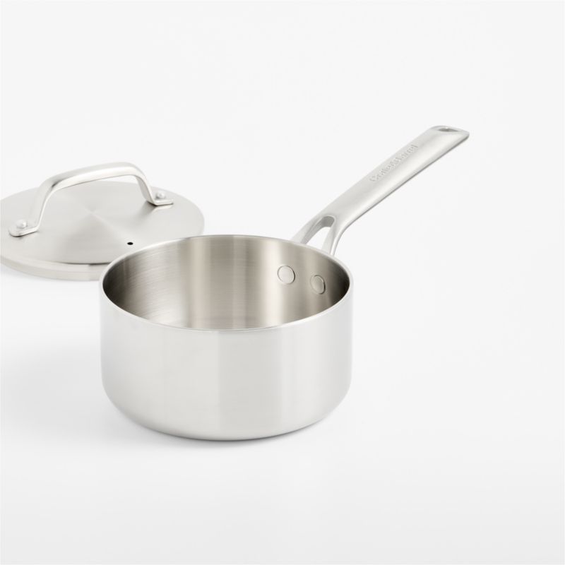 Crate & Barrel EvenCook Stainless™1.66-Qt. Stainless Steel Saucepan - image 2 of 4