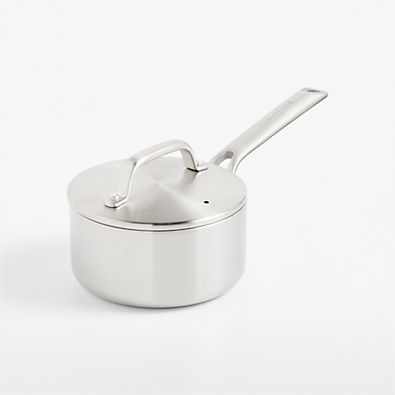 View Crate & Barrel EvenCook Stainless™1.66-Qt. Stainless Steel Saucepan details