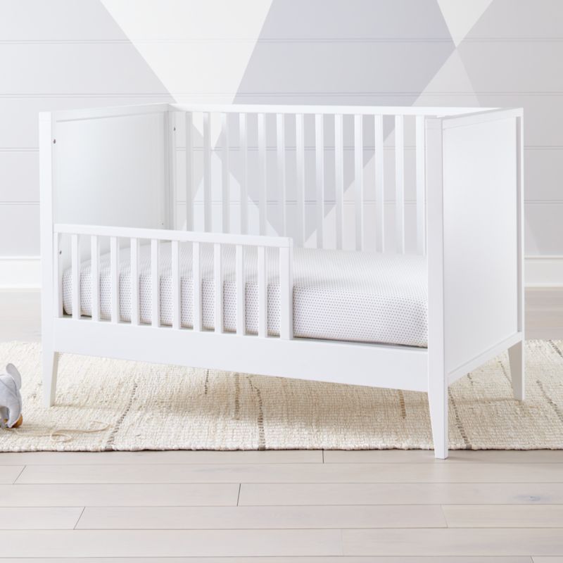 Ever Simple White Wood Toddler Bed Rail