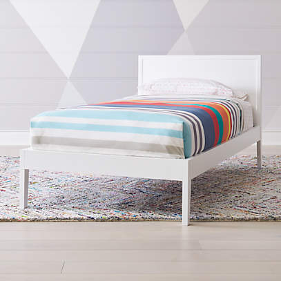 Ever Simple Kids White Twin Bed, Twin Bed In A Box With Frame