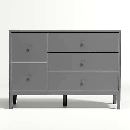 Kids Ever Simple Charcoal Wide Dresser