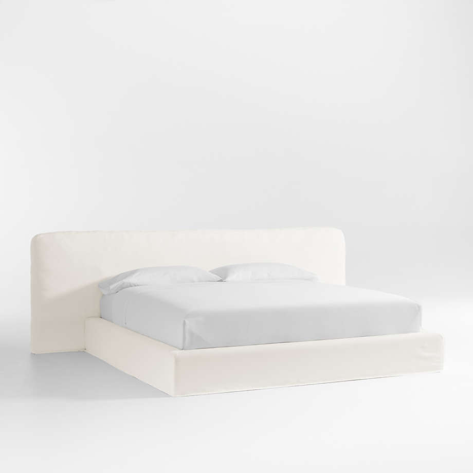 Slipcovered deals platform bed