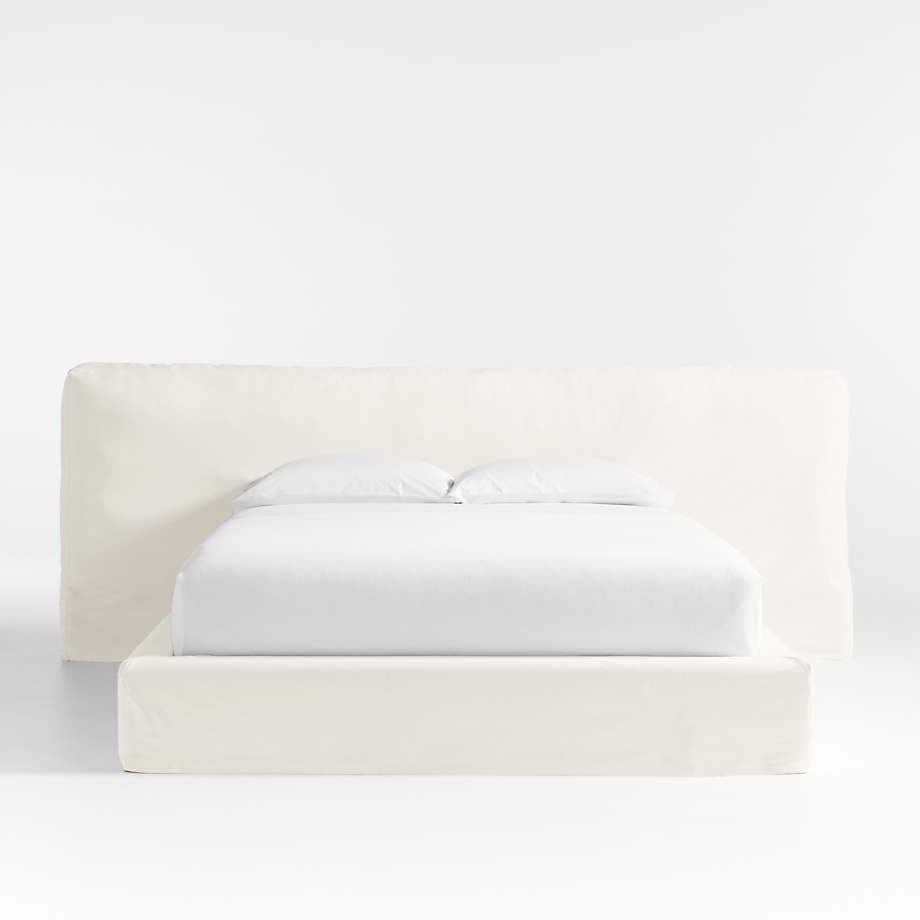 Ever White Slipcover King Bed By Leanne Ford Crate And Barrel Ever White Slipcover King Bed By Leanne, Slipcovered King Bed
