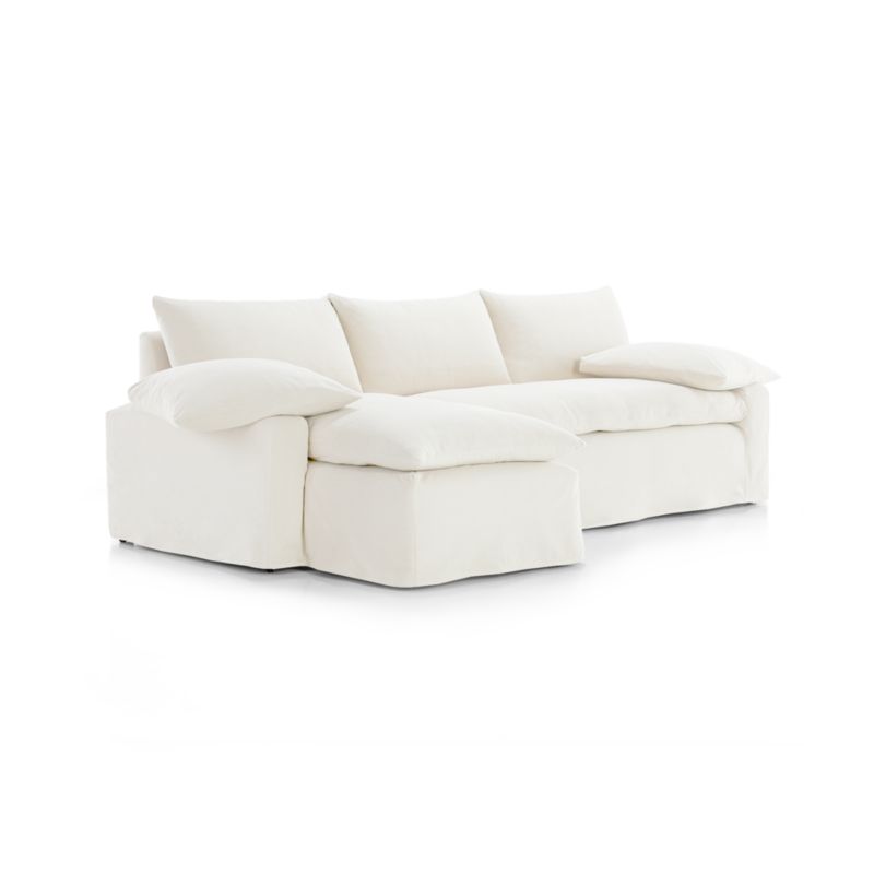 Ever Slipcovered 2-Piece Sectional Sofa with Left Arm Chaise by Leanne Ford - image 3 of 4