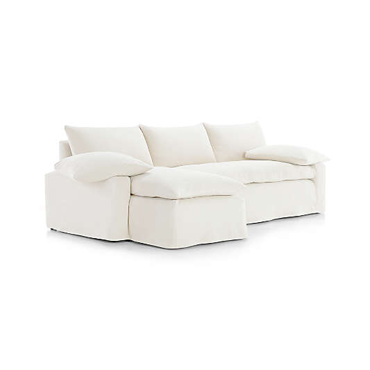 Ever Slipcovered 2-Piece Sectional Sofa with Left Arm Chaise by Leanne Ford