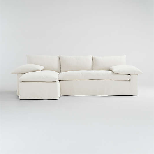 Ever Slipcovered 2-Piece Sectional Sofa with Left Arm Chaise by Leanne Ford