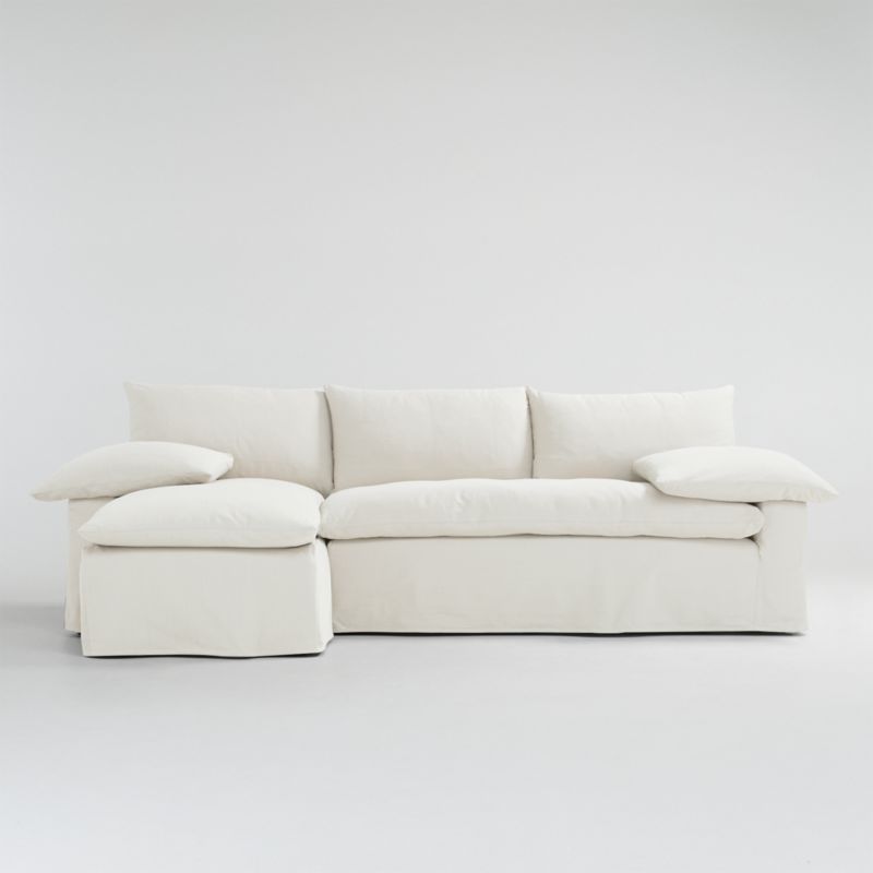 Ever Slipcovered 2-Piece Sectional Sofa with Left Arm Chaise by Leanne Ford - image 0 of 4