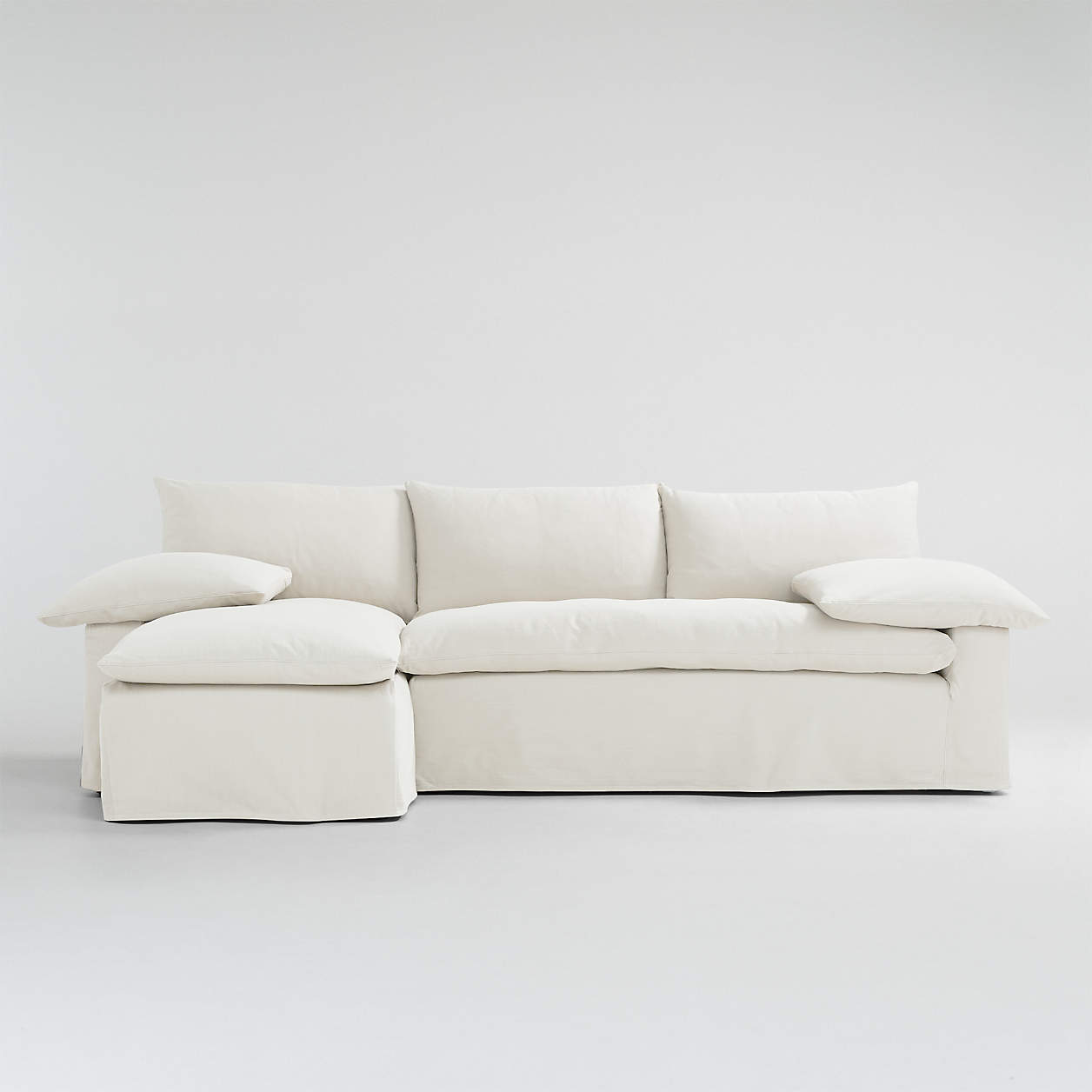 Ever Slipcovered 2Piece Sectional Sofa with Left Arm Chaise by Leanne