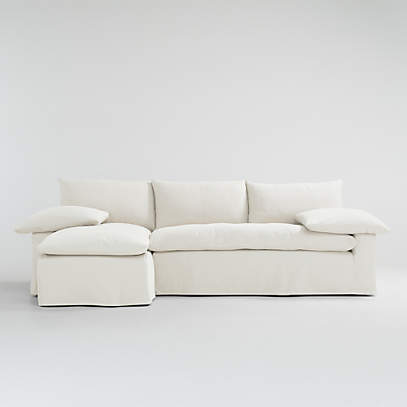 Ever Slipcovered 2 Piece Sectional Sofa
