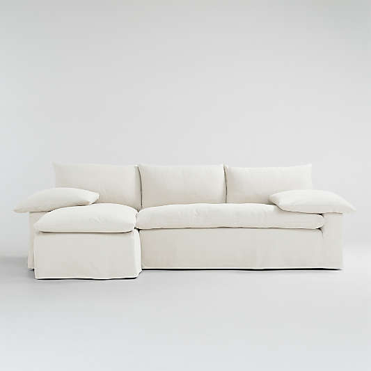 Ever Slipcovered 2-Piece Sectional Sofa with Left Arm Chaise by Leanne Ford