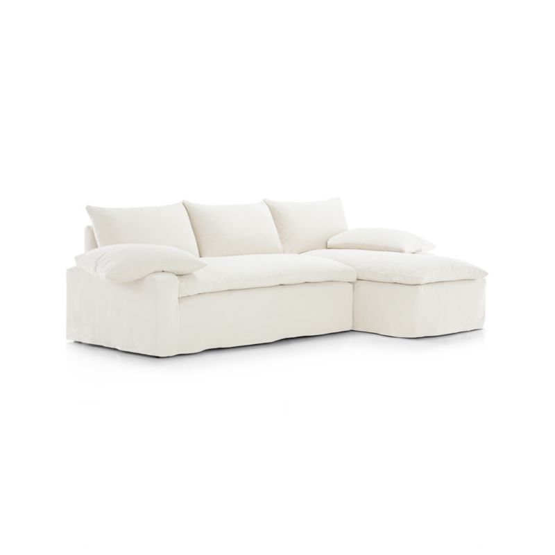 Ever Slipcovered 2-Piece Sectional Sofa with Right Arm Chaise by Leanne Ford - image 5 of 9