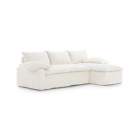 Ever Slipcovered 2-Piece Sectional Sofa with Right Arm Chaise by Leanne Ford