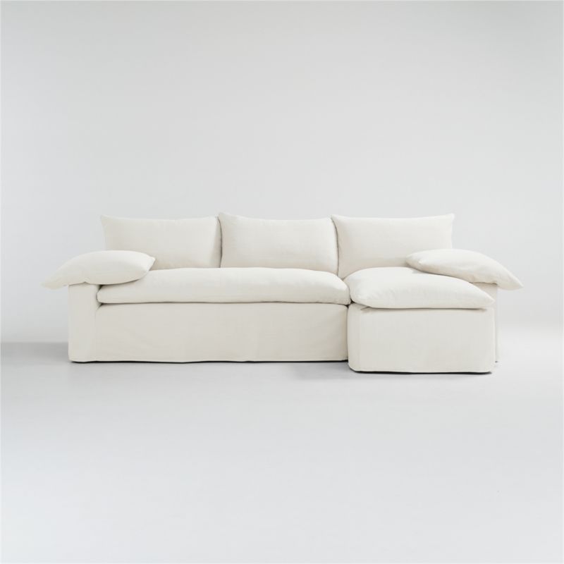 Ever Slipcovered 2-Piece Sectional Sofa with Right Arm Chaise by Leanne Ford - image 2 of 9