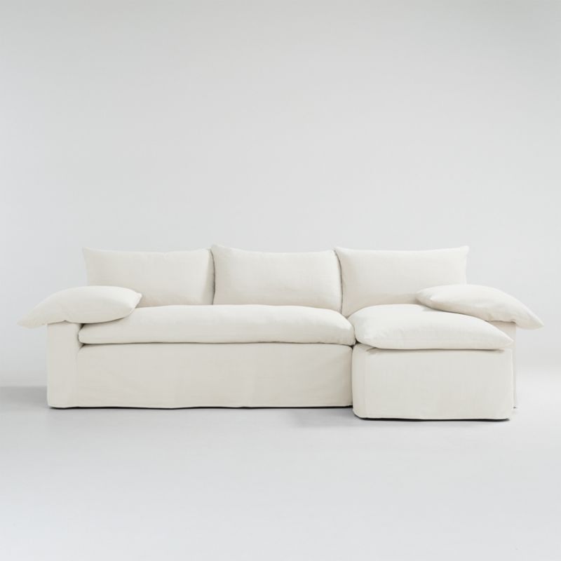 Ever Slipcovered 2-Piece Sectional Sofa with Right Arm Chaise by Leanne Ford - image 0 of 9