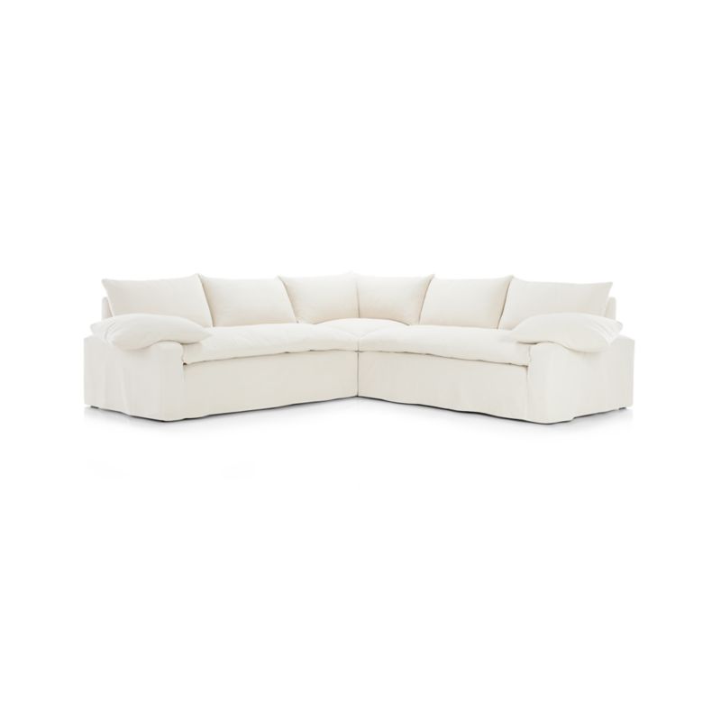 Ever Slipcovered 3-Piece Sectional Sofa by Leanne Ford - image 6 of 8