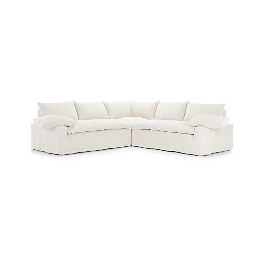 Ever Slipcovered 3-Piece Sectional Sofa by Leanne Ford